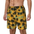 thumbnail image 1 of Picia Hawaii Palms pattern Mens Swim Trunks with Compression Liner Stretch Beach Shorts Quick Dry with Zipper Pockets No-Chafing Board Shorts-Medium, 1 of 9