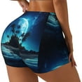 thumbnail image 1 of Picia Hawaiian Beach Pirate Moon Printed Workout Shorts for Women Seamless Scrunch Butt Lifting High Waisted Yoga Gym Booty Running Moisture-wicking Short Pants-Medium, 1 of 9