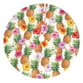 thumbnail image 1 of Picia Hawaiian Pineapples And Hibiscus Flowers Print Christmas Tree Skirt , Christmas Tree Skirt Ornaments for Merry Christmas Holiday Party Decorations Indoor Outdoor-36", 1 of 7
