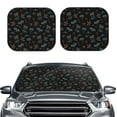 thumbnail image 1 of Picia Hawaiian Style 2 Piece Car Windshield Sun Shade Foldable | Foldable Sun Shield for Front Window Blocks UV Rays and Keeps Your Vehicle Cool-Medium, 1 of 7