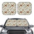 thumbnail image 1 of Picia Hawaiian Style 2 Piece Car Windshield Sun Shade Foldable | Foldable Sun Shield for Front Window Blocks UV Rays and Keeps Your Vehicle Cool-Large, 1 of 7
