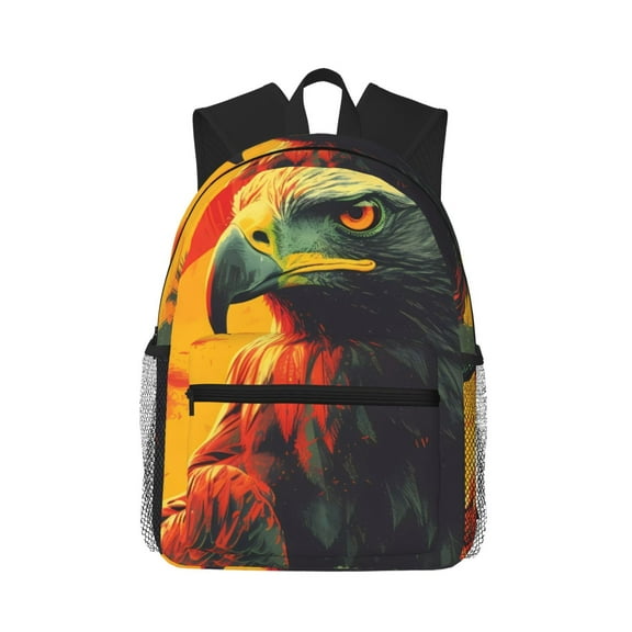Picia Hawaiian Style Bald Eagle Large Capacity Backpack Classic Style Backpack Casual Backpack Water-Resistant School Work Travel Outdoor Backpack