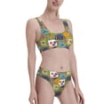 thumbnail image 1 of Picia Hawaiian Style Women's High Waisted Bikini Scoop Neck Swimsuit Two Pieces Bathing Suit-X-Large, 1 of 8