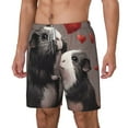 thumbnail image 1 of Picia Heart Guinea Pig Couple pattern Mens Swim Trunks with Compression Liner Stretch Beach Shorts Quick Dry with Zipper Pockets No-Chafing Board Shorts-Large, 1 of 9
