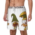 thumbnail image 1 of Picia Hello Autumn pattern Mens Swim Trunks with Compression Liner Stretch Beach Shorts Quick Dry with Zipper Pockets No-Chafing Board Shorts-Small, 1 of 9