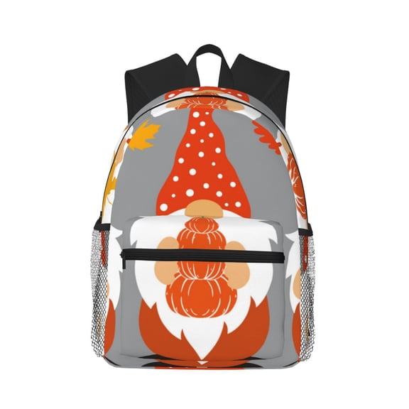 Picia Hello Fall Gnomes Large Capacity Backpack Classic Style Backpack Casual Backpack Water-Resistant School Work Travel Outdoor Backpack