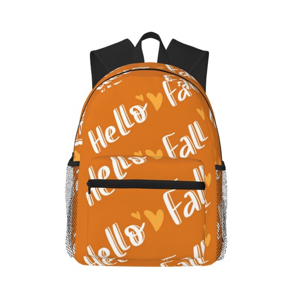 Picia Hello Fall Large Capacity Backpack Classic Style Backpack Casual Backpack Water-Resistant School Work Travel Outdoor Backpack