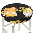 thumbnail image 1 of Picia Hello Spring Sunflower Gnomes pattern Round Stool Covers Comfy Seat Covers Stretch Removable WashableChair Slipcover Round Bar Chair Cushion Cover-12 inch, 1 of 7
