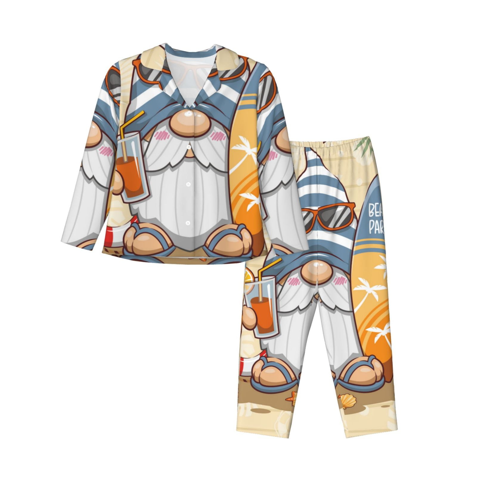 NACHILA Women's Bamboo Pajama Set - Long Sleeve Top & Pants, Soft Moisture-Wicking Sleepwear, S-XXL