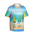 thumbnail image 1 of Picia Hello Summer Gnome 1 Gentle Cotton Regular Fit Short Sleeve Casual Hawaiian Shirt for Men-XX-Large, 1 of 8