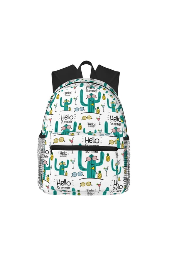 Hello Summer Large Capacity Backpack Classic Style Backpack Casual Backpack Water-Resistant School Work Travel Outdoor Backpack