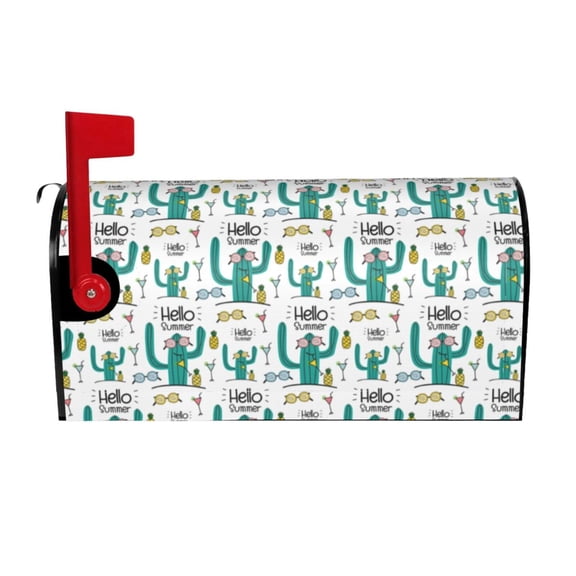 Picia Hello Summer Magnetic Mailbox Cover Standard Size-25.5x21 in