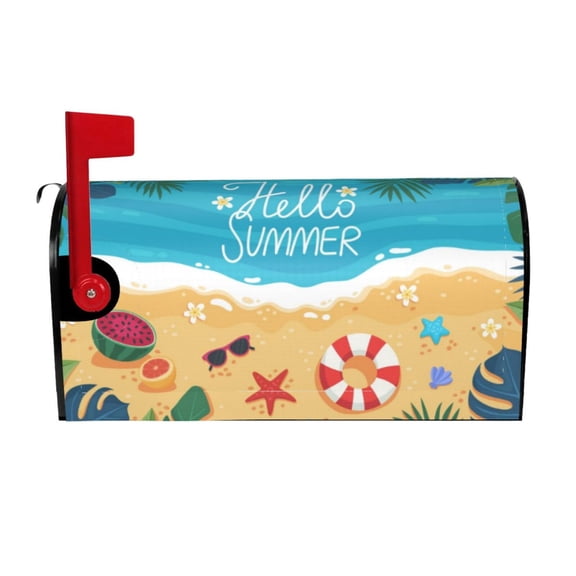 Picia Hello Summer1 Magnetic Mailbox Cover Standard Size-21x18 in