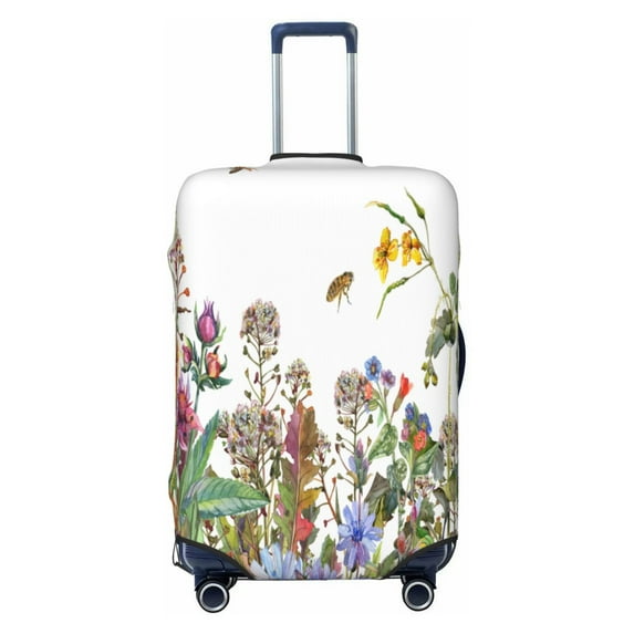 Picia Herbs and Wildflowers Luggage Protector Cover Thicken Suitcase Protector Cover Fit 18-32 Inch Luggage-Medium