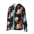 thumbnail image 1 of Picia Hibiscus Rose Women's Men's UPF 50+ Sun Protection Hoodie Shirt Long Sleeve SPF Fishing Outdoor UV Hiking Lightweight Shirts-XX-Large, 1 of 9