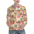 thumbnail image 1 of Picia High Detail Succulent Pattern Casual Women's Hoodie, Hooded Sweatshirt with Kangaroo Pocket, Comfortable Pullover with Eye-catching Drawstrings-X-Large, 1 of 7