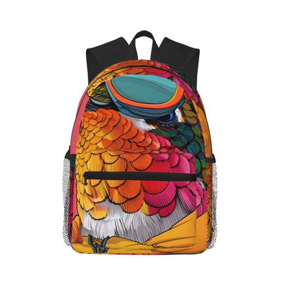 Picia Hip Hummingbird In Jacket Large Capacity Backpack Classic Style Backpack Casual Backpack Water-Resistant School Work Travel Outdoor Backpack