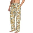 thumbnail image 1 of Picia Hippie Bee Honeycomb Mens Soft Woven Cotton Elastic Waistband Sleep Pajama Pant Lounge Sleep Pant With Pockets And Drawstring-X-Large, 1 of 9