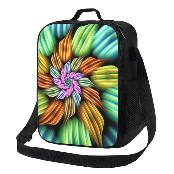 Picia Hippie Style Lunch box Lunch bag for men women Large capacity Lunchbox Reusable Lunch bags Insulated Lunch bag Lunch box cooler