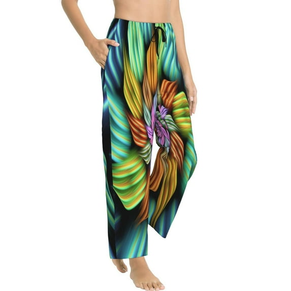 Picia Hippie Style Womens Soft Woven Cotton Elastic Waistband Sleep Pajama Pant Lounge Sleep Pant With Pockets And Drawstring-X-Large