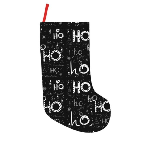 Picia Ho-Ho-Ho 2 for 18in Christmas Stockings, Xmas Stocking for Kids, Holiday and Family Stocking for Fireplace or Party Decoration
