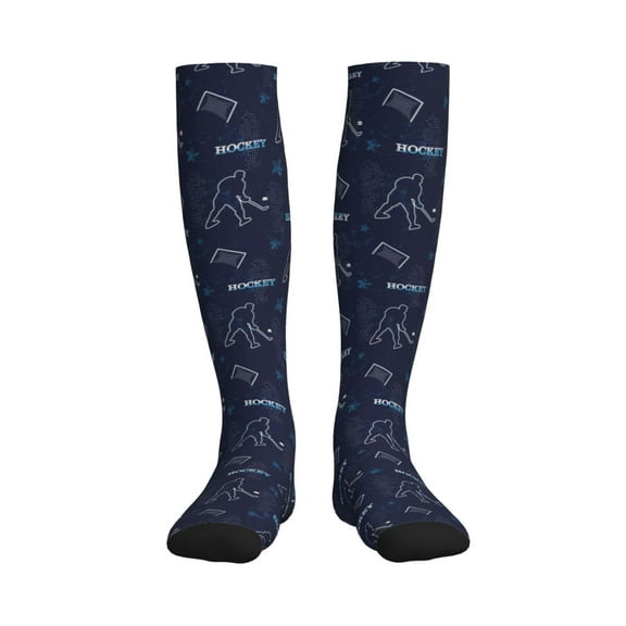 Picia Hockey Players Printed Sports Compression Socks - 15-20mmHg Graduated Compression, High-Performance Soft and Breathable Socks for Men and Women