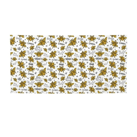 Picia Hohey Bee Golden2 Pattern Party Banner, Festive Decoration, Holiday Banner, Celebration Decor, Event Banner, Reusable Party Banner-Medium