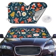 thumbnail image 1 of Picia Holiday Christmas Cookies Curved Windshield Sunshade Accordion Folding Style Auto Shade for Car Truck SUV Van Blocks UV Ray Sun Visor Protector -, 1 of 7