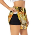 thumbnail image 1 of Picia Honey Bee Pattern Women's 2 in 1 Athletic Running Shorts High Waisted Workout Casual Gym Sweat Shorts with Comfy Liner Zipper Pockets-Large, 1 of 9