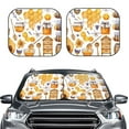 Picia Honey Bee Set 2 Piece Car Windshield Sun Shade Foldable
