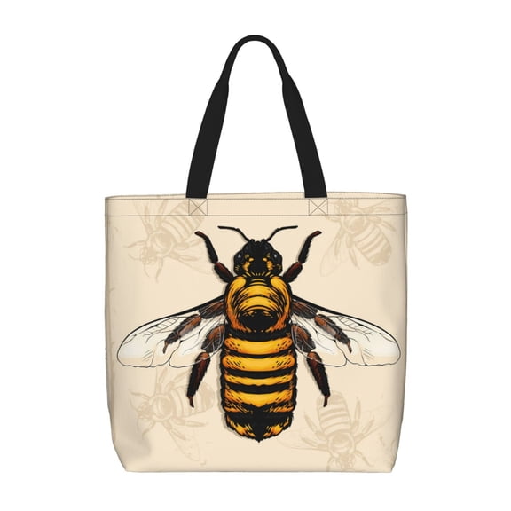 Picia Honey Bee for Tote Bag for Women with Zipper, Gym Tote with Compartments, Laptop Work Tote Nurse Dance Yoga Bag for Sport, Travel