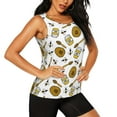 thumbnail image 1 of Picia Honey Pattern Women's Workout Tank Top,Breathable Activewear,Slim Fit Athletic Top,Versatile Workout Moisture-wicking top-Medium, 1 of 9
