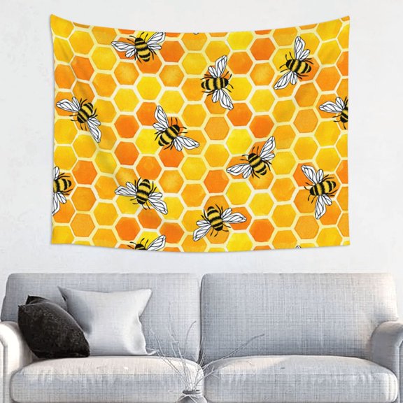 Picia Honeycombs Pattern Tapestry-Tapestries for Bedroom Living Room Dorm(29x37")