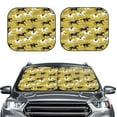 thumbnail image 1 of Picia Horsemen In Horseraces 2 Piece Car Windshield Sun Shade Foldable | Foldable Sun Shield for Front Window Blocks UV Rays and Keeps Your Vehicle Cool-Small, 1 of 7