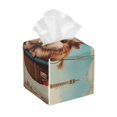 thumbnail image 1 of Picia Hot Air Balloon Guinea Pig Pattern Tissue Box Cover,PVC Leather Square Holder,Tissue Box Holder with Magnetic Bottom,Facial Paper Organizer Dispenser-5.2"X5.2"X5.2", 1 of 8