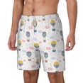 thumbnail image 1 of Picia Hot Air Balloon pattern Mens Swim Trunks with Compression Liner Stretch Beach Shorts Quick Dry with Zipper Pockets No-Chafing Board Shorts-Small, 1 of 9