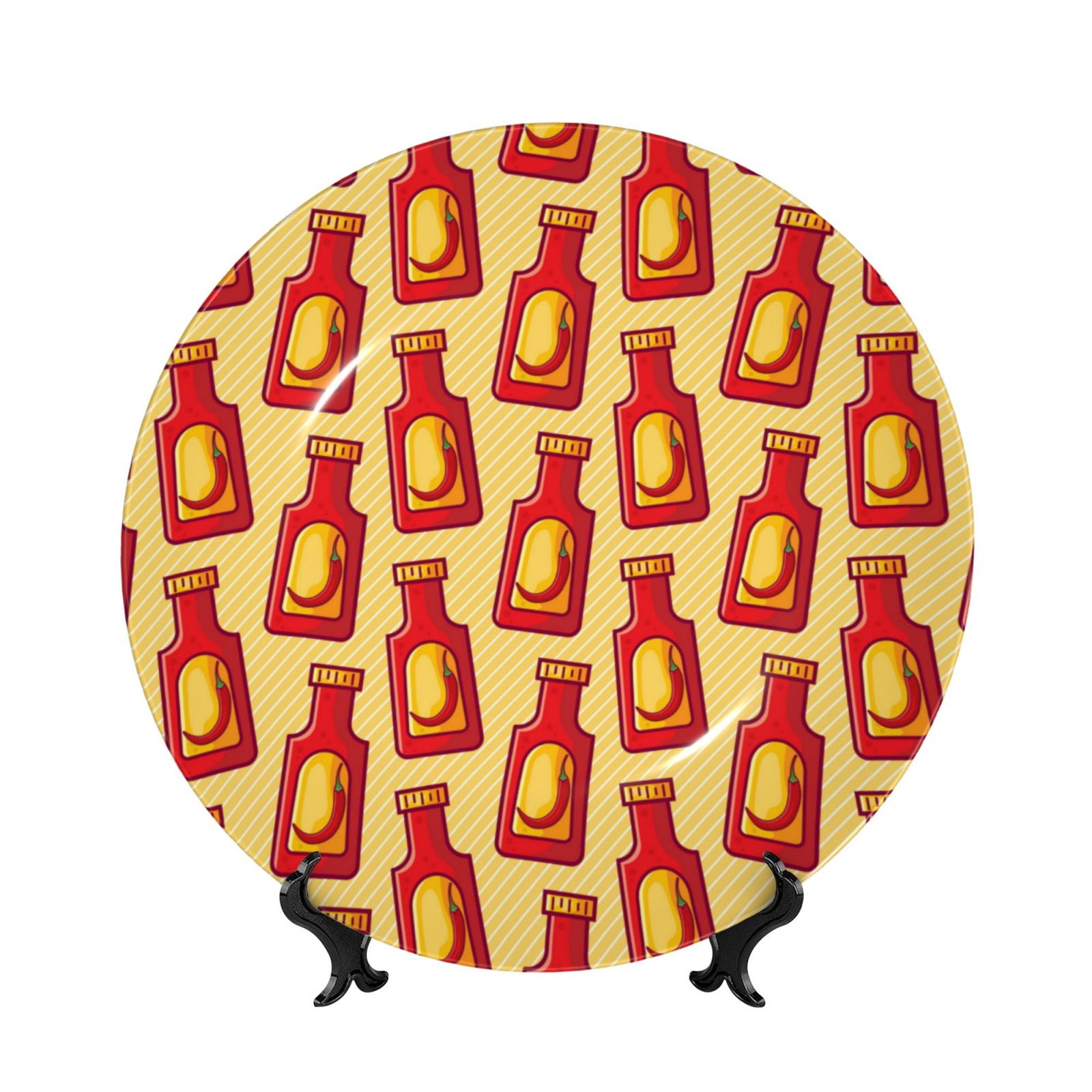 Picia Hot Chili Pattern Bone China Decorative Plate – Wall Decor with ...
