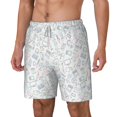 thumbnail image 1 of Picia Household Appliances pattern Mens Swim Trunks with Compression Liner Stretch Beach Shorts Quick Dry with Zipper Pockets No-Chafing Board Shorts-Small, 1 of 9