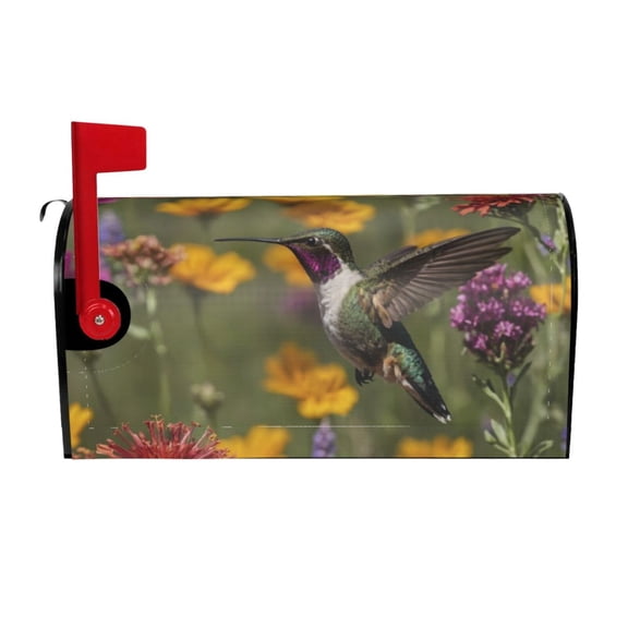 Picia Humming Bird Magnetic Mailbox Cover Standard Size-21x18 in