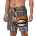 thumbnail image 1 of Picia I Like Big Digger pattern Mens Swim Trunks with Compression Liner Stretch Beach Shorts Quick Dry with Zipper Pockets No-Chafing Board Shorts-X-Large, 1 of 9