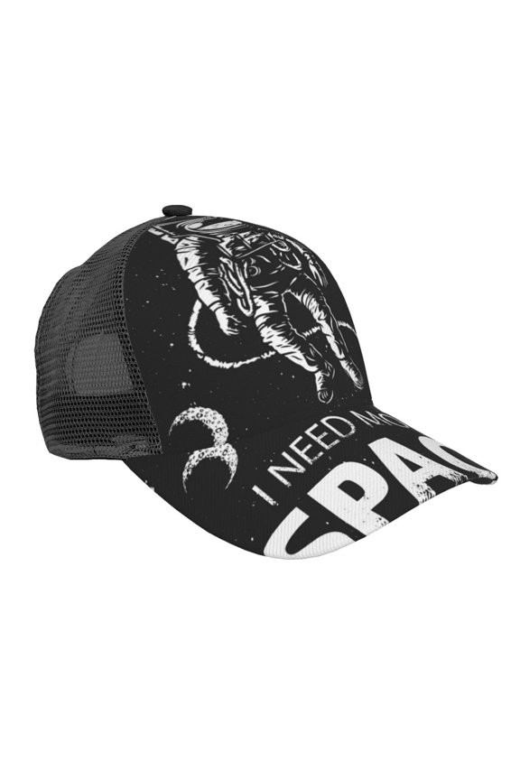 I Need More Space Pattern Trucker Hat,Baseball Cap,Sun Protection Cap,Stylish Headwear,Leisure Cap,Outdoor Sports Cap