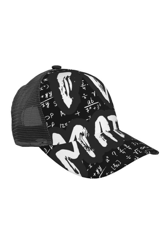 I love Math Pattern Trucker Hat,Baseball Cap,Sun Protection Cap,Stylish Headwear,Leisure Cap,Outdoor Sports Cap