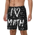 thumbnail image 1 of Picia I love Math pattern Mens Swim Trunks with Compression Liner Stretch Beach Shorts Quick Dry with Zipper Pockets No-Chafing Board Shorts-3X-Large, 1 of 9
