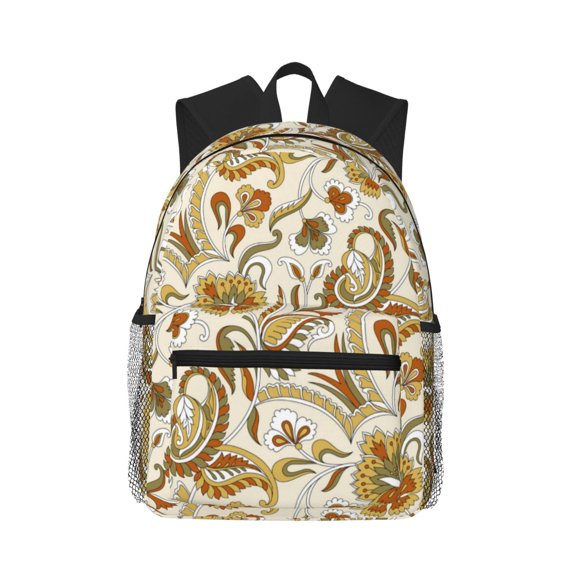 Picia Indian Paisley Large Capacity Backpack Classic Style Backpack Casual Backpack Water-Resistant School Work Travel Outdoor Backpack