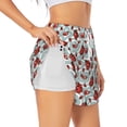 thumbnail image 1 of Picia Insects Pattern Women's 2 in 1 Athletic Running Shorts High Waisted Workout Casual Gym Sweat Shorts with Comfy Liner Zipper Pockets-Large, 1 of 9