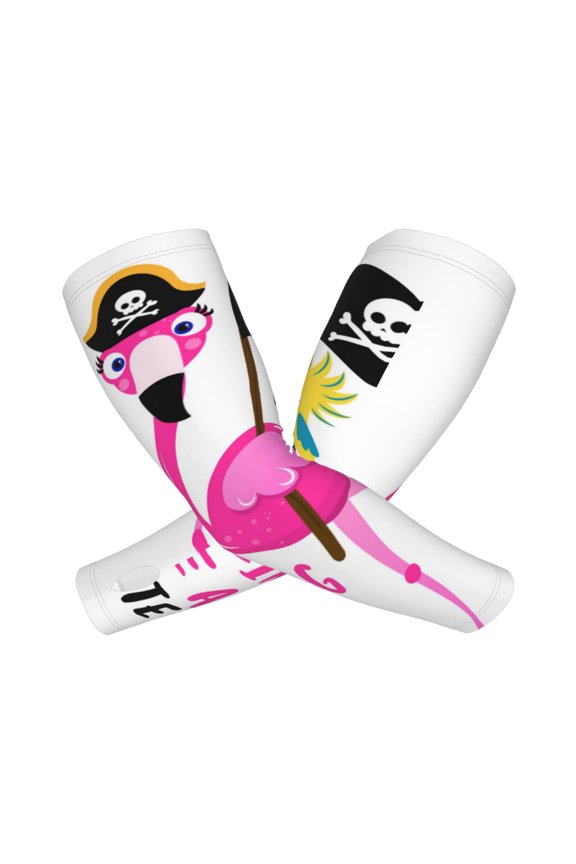 It'S Flamazing To Be A Pirate Arm Sleeves for Men and Women - Tattoo Cover Up UPF 50+ Cooling Sports Sleeve for Basketball Golf Football-One Size