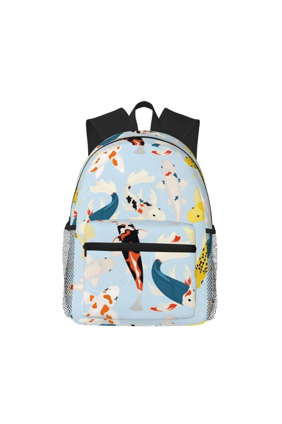 Japanese Carps Large Capacity Backpack Classic Style Backpack Casual Backpack Water-Resistant School Work Travel Outdoor Backpack