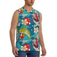 thumbnail image 1 of Picia Japanese Koi mens Cotton Tank Undershirts , Moisture-wicking Ribbed Tanks, Lightweight Cotton Tank Undershirts-Small, 1 of 8