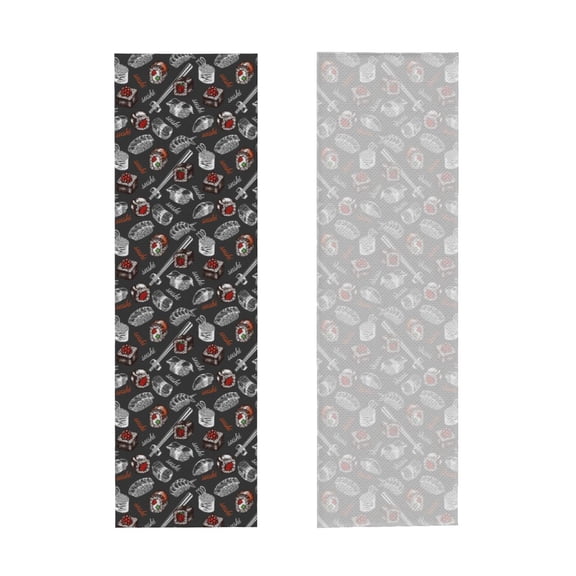 Picia Japanese Sushi Hashi Pattern Cooling Towels (40"x12") Cool Towel, Cold Towel, Microfiber Soft Breathable Chilly Ice Towel