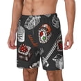 thumbnail image 1 of Picia Japanese Sushi Hashi pattern Mens Swim Trunks with Compression Liner Stretch Beach Shorts Quick Dry with Zipper Pockets No-Chafing Board Shorts-Small, 1 of 9